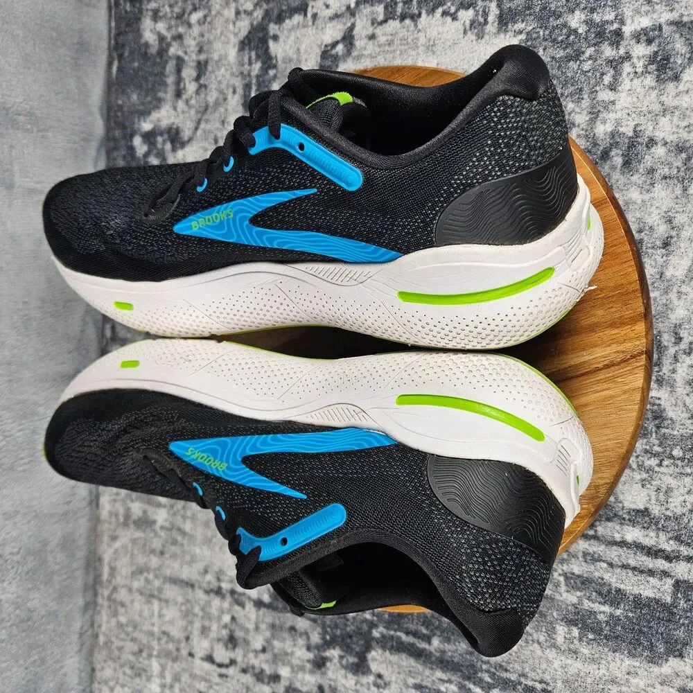 Brooks Ghost Max Shoes Mens 11.5 D Black Atomic Blue Athletic Running Sneakers